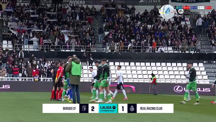 Burgos CF supera a Racing Santander por 2-1: Resumen de la jornada 26